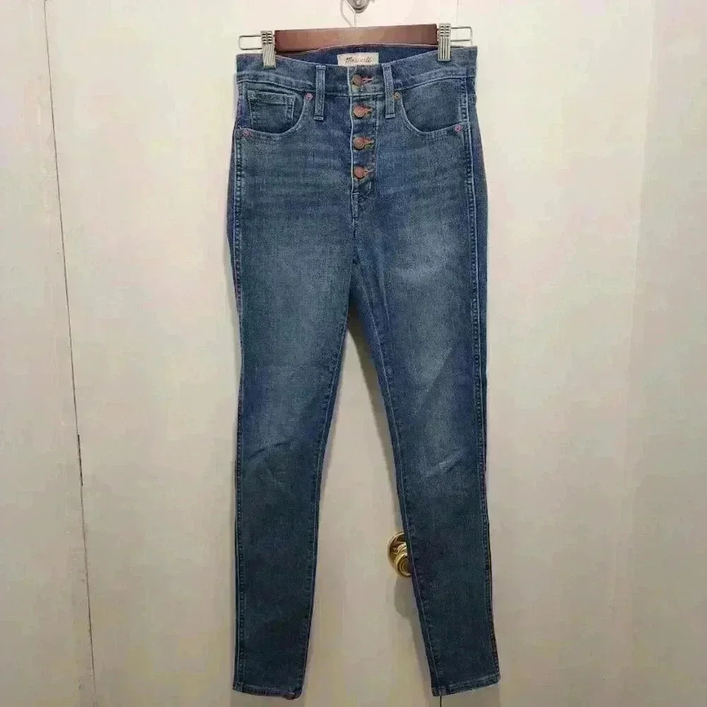 Madewell‎ 10" High Rise Button Fly Skinny Jeans Womens Size 26